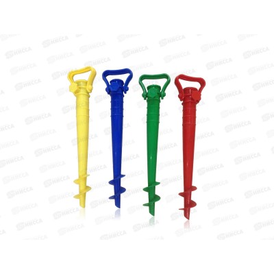 Подставка под пляжный зонт ZY-30 пластмассовая, цвета в ассортименте, в пакете  *60   гб