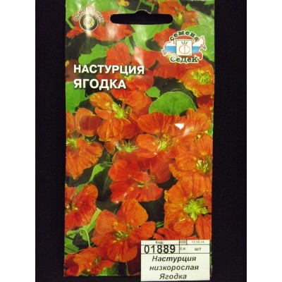 Настурция низкорослая Ягодка  (вишневая) (Евро,1)СеДек