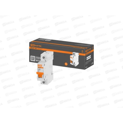 Автоматический выключатель ВА47-63 1P 40А 4,5кА C TDM *12/120 Автоматический выключатель ВА47-63 1P 40А 4,5кА C TDM *12/120