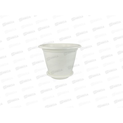 Горшок цветочный "Виола" 10л с поддоном (белый) *10 М1347 Горшок цветочный "Виола" 10л с поддоном (белый) *10 М1347