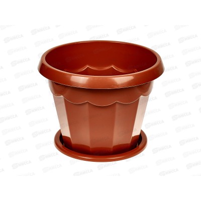 Горшок цветочный "Гармония" 2,5л с поддоном (коричневый ) *30 М1575 Горшок цветочный "Гармония" 2,5л с поддоном (коричневый ) *30 М1575
