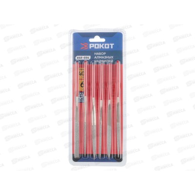 Набор надфилей алмазных  6шт 3мм*140мм 645-034 г *20