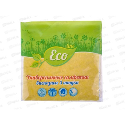 ECO LINE салфетки универсальные 3шт *25