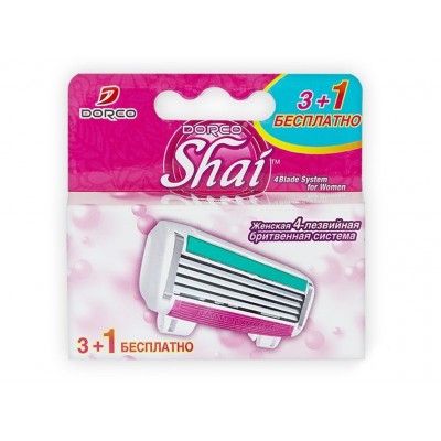 DORCO SHAI Reina 3+1 сменные касcеты с 4-мя лезвиями   *12