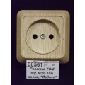 Розетка TDM открытой установки, IP20 10А сосна, "Ладога", 0049