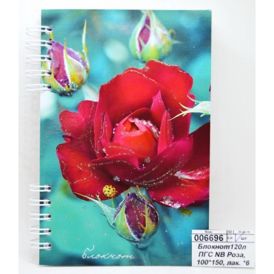 Блокнот120листов ПГС NB Роза, 100*150, лакированный. *6 Блокнот120листов ПГС NB Роза, 100*150, лакированный. *6