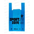 Пакет майка ПНД 30*55*40мкм SPORT, 2014 синий *50/1000