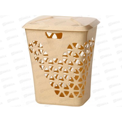 Корзина 60,0л для белья Венеция бежевый мрамор М2606 *6 Корзина 60,0л для белья Венеция бежевый мрамор М2606 *6