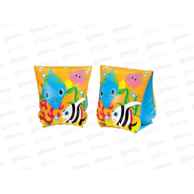 Нарукавники 23*15 см, 58652 веселые рыбки от 3-х лет INTEX *36 Нарукавники 23*15 см, 58652 веселые рыбки от 3-х лет INTEX *36