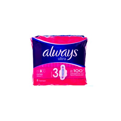 Прокладки ОЛВЕЙС ультра супер Single 8шт *20