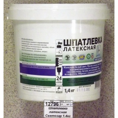 Шпатлевка латексная Святозар 1.4кг *8 Шпатлевка латексная Святозар 1.4кг *8