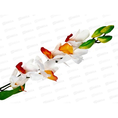 Цветы искусственные орхидея дендробиум 70см белая 701714 *5