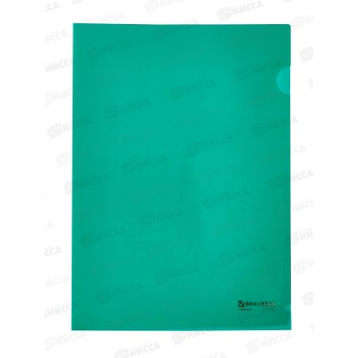 Папка-уголок BRAU-221639 жесткая, зеленая, 0,15мм *15/450 Папка-уголок BRAU-221639 жесткая, зеленая, 0,15мм *15/450