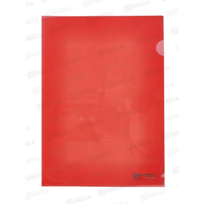 Папка-уголок BRAU-221640 жесткая, красная 0,15мм *15/450