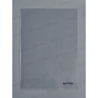 Папка-уголок BRAU-221641 жесткая, прозрачная, 0,15мм *15/450