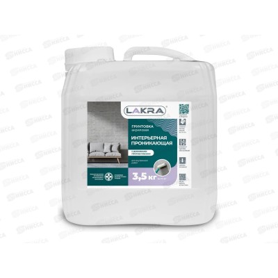 ГРУНТ интерьерный проникающий против плесени 3,5кг, 3624 ЛАКРА  *4/160