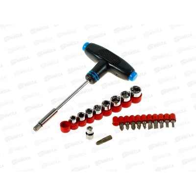 Отвертка Т-образная +20насадок 3101200   *12   Л