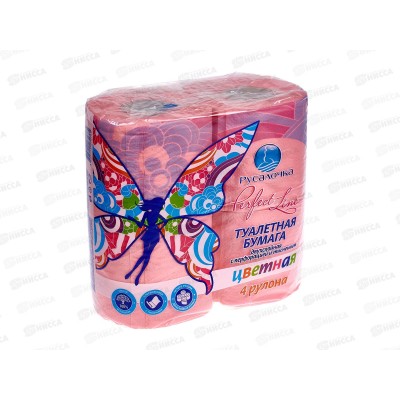Бумага туалетная РУСАЛОЧКА 4шт розовая *12 Бумага туалетная РУСАЛОЧКА 4шт розовая *12