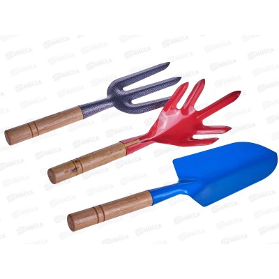 Набор садовый 3предмета (023758) лопатка, рыхлитель, вилка Ж Набор садовый 3предмета (023758) лопатка, рыхлитель, вилка Ж
