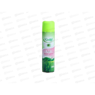 ГОЛД ВИНД освежитель воздуха  300мл Green grass *12