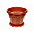 Горшок цветочный "Гармония" 7л с поддоном (коричневый ) *20 М1577 Горшок цветочный "Гармония" 7л с поддоном (коричневый ) *20 М1577