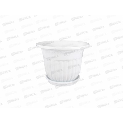 Горшок-Кашпо Лозанна 17л с поддоном (белый) *10 М1612 Горшок-Кашпо Лозанна 17л с поддоном (белый) *10 М1612