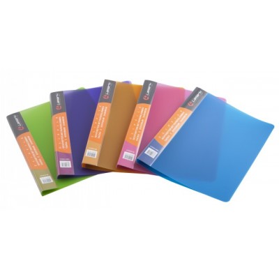 Папка пл. LAMARK А4 бок.зажим, оранж. неон, 0042-OR *12/72