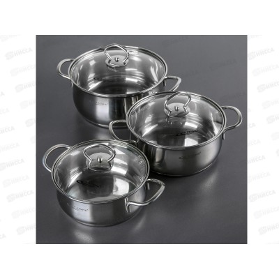 Набор кастрюль 6предметов Лира(3,2л+4,2л+5,2л) КТ-СР-003 *2 Набор кастрюль 6предметов Лира(3,2л+4,2л+5,2л) КТ-СР-003 *2