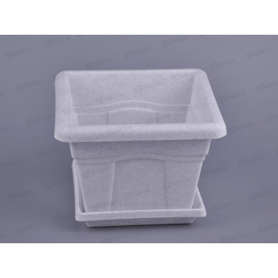 Горшок Квадро-1,48л Мрамор с поддоном 161 М АВ *32 Горшок Квадро-1,48л Мрамор с поддоном 161 М АВ *32