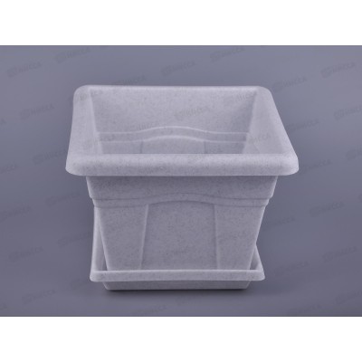 Горшок Квадро-2,9л Мрамор с поддоном 162 М АВ *24 Горшок Квадро-2,9л Мрамор с поддоном 162 М АВ *24