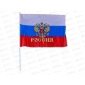 Флаг Россия 30*45см с гербом с ручкой (026753) *12 Флаг Россия 30*45см с гербом с ручкой (026753) *12