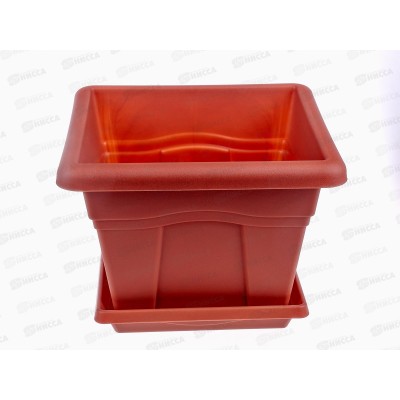Горшок Квадро-5,1л Терракотовый с поддоном С163Т *10 Горшок Квадро-5,1л Терракотовый с поддоном С163Т *10