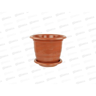 Горшок цветочный &quotВиола&quot 10л с поддоном (коричневый) *10 М1537