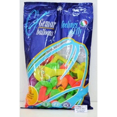 Шары 9" неоновые с рисунком, ассорти (упаковка 100шт) 1103-0940 Шары 9" неоновые с рисунком, ассорти (упаковка 100шт) 1103-0940