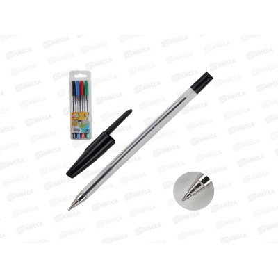 Ручки шариковые BEIFA 4 штуки блистер 927-4 *24/288 Ручки шариковые BEIFA 4 штуки блистер 927-4 *24/288