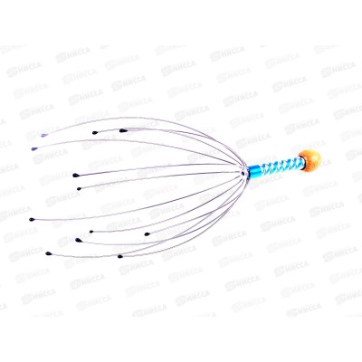 Массажер мурашка для головы металлическая+деревянная  (21304)  Ж