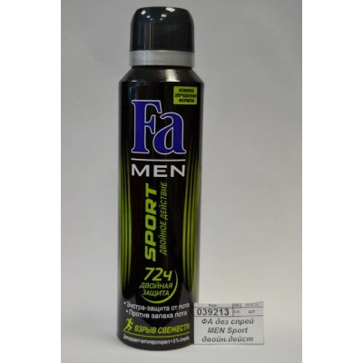 ФА дез спрей MEN Sport двойн.дейст взрыв свежести 150мл *12
