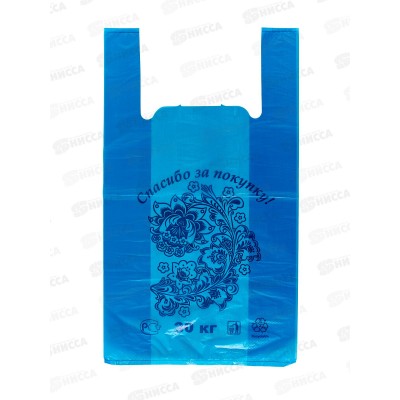 Пакет майка ПНД 28*50*18мкм Спасибо за покупку синий *50/2000 Пакет майка ПНД 28*50*18мкм Спасибо за покупку синий *50/2000