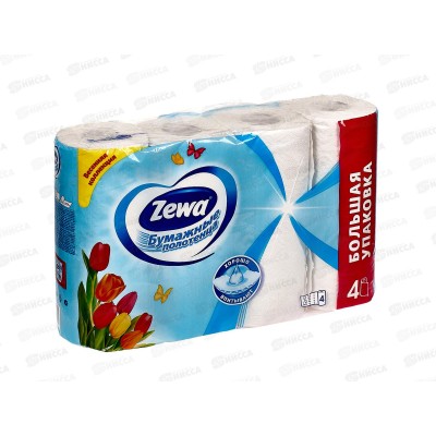 Полотенца бум. ЗЕВА(Zemma) 4шт бел*4