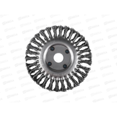 Щетка металлическая для Угловой Шлифовальной Машины 150мм/22мм, крученая, дисковая ЕРМАК г 656-051 Щетка металлическая для Угловой Шлифовальной Машины 150мм/22мм, крученая, дисковая ЕРМАК г 656-051