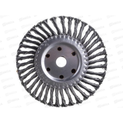 Щетка металлическая для Угловой Шлифовальной Машины 200мм/22мм, крученая, дисковая ЕРМАК г 656-053 Щетка металлическая для Угловой Шлифовальной Машины 200мм/22мм, крученая, дисковая ЕРМАК г 656-053