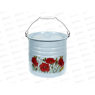 Ведро 12л с крышкой с рисунком 20-1224/4 *2