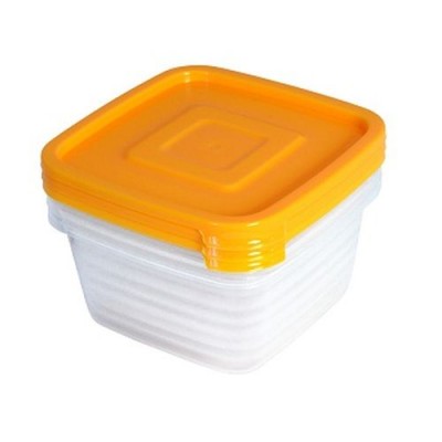 Набор контейнеров СВЧ квадратных Унико 3шт 0,45л С215 ассортимент *22 Набор контейнеров СВЧ квадратных Унико 3шт 0,45л С215 ассортимент *22