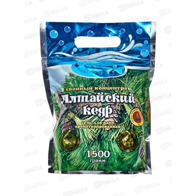 Соль для ванн 1500г Хвойный концентрат в мягкой упаковке * 14 Б