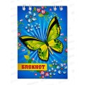 Блокнот 24листа ПГС Бабочка, 68*98, глиттер.,на гребне. *24 Блокнот 24листа ПГС Бабочка, 68*98, глиттер.,на гребне. *24