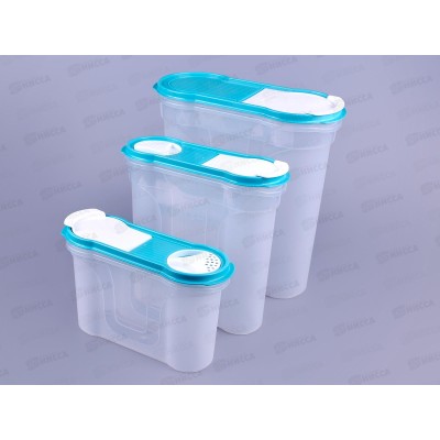 Банки 3шт 1,3+2,2л+4,0л для сыпучих продуктов &quotСТАЙЛ&quot 64603С *8