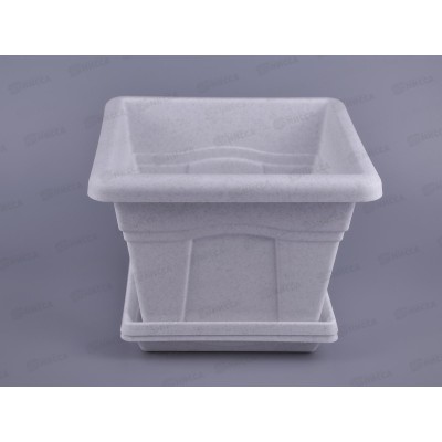 Горшок Квадро-5,1л Мраморный с поддоном 163 М АВ *10 Горшок Квадро-5,1л Мраморный с поддоном 163 М АВ *10