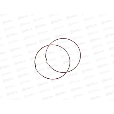 Серьги-кольца рифленые под золото &quotАнна&quot крупные