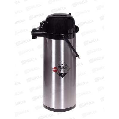 Термос 311С 1,9л (017981) стеклянная колба с помпой    Ж