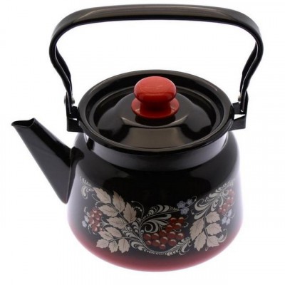 Чайник 2,3л декорированный красно-черный с кнопкой С2714.38 *4